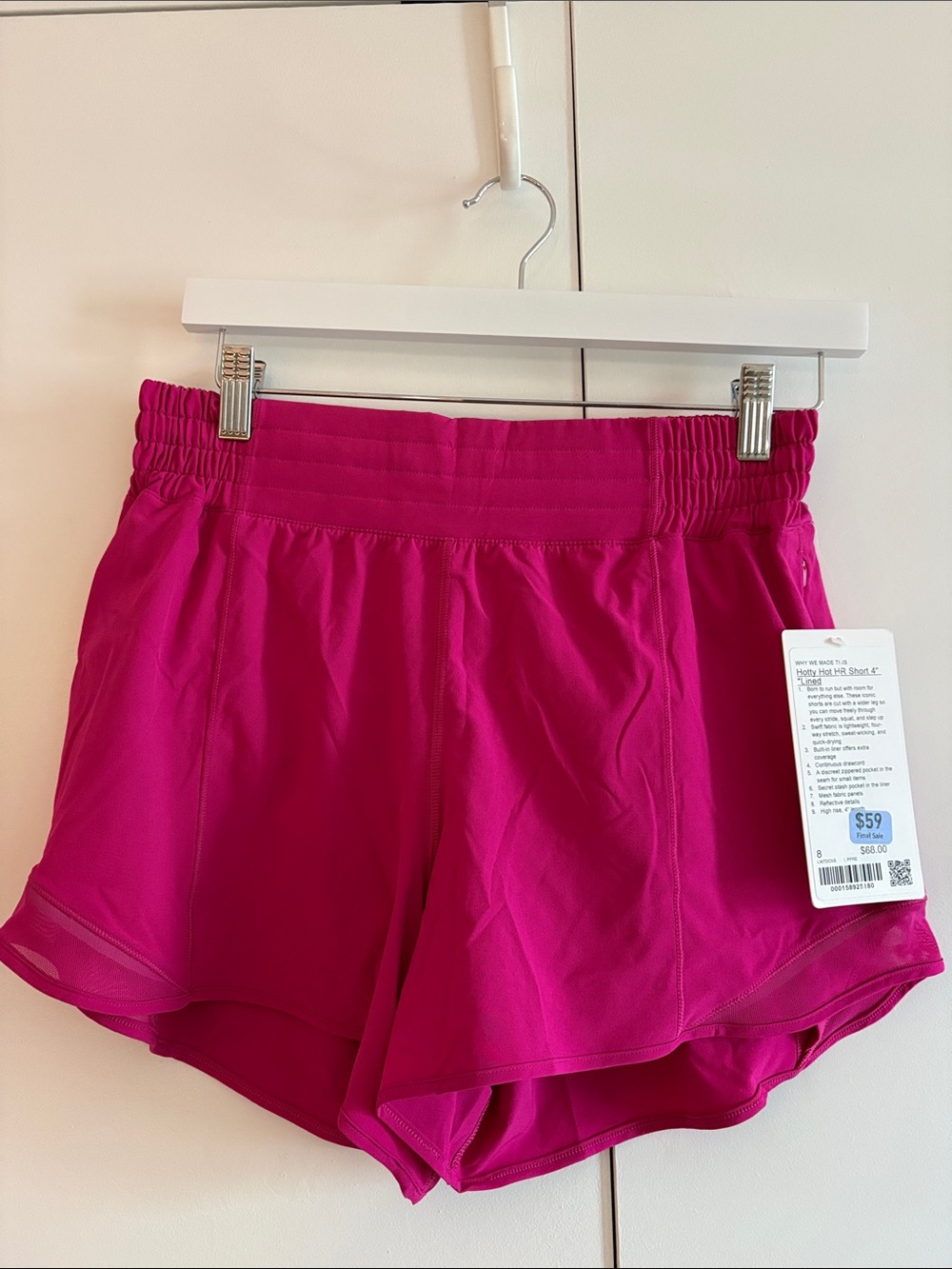 Lululemon Hotty Hot HR 4” Lined shorts - Pink Flare